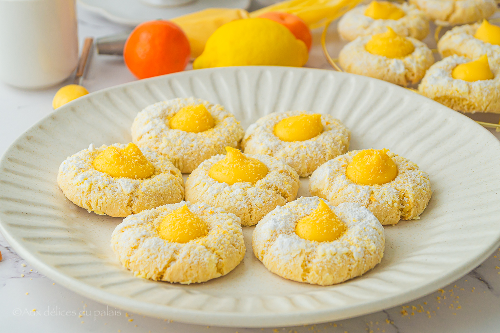 Biscuits craquelés au citron et lemon curd