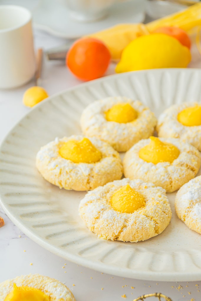 biscuits empreintes citron et lemon curd