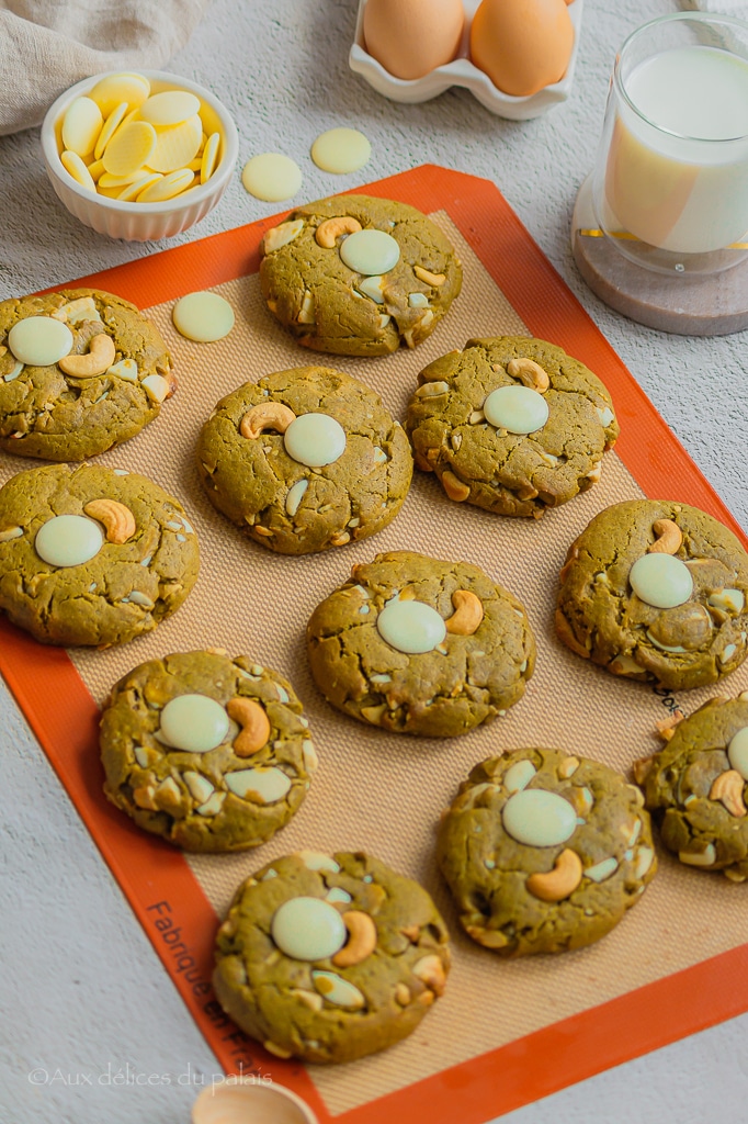 Cookies au thé matcha et chocolat blanc