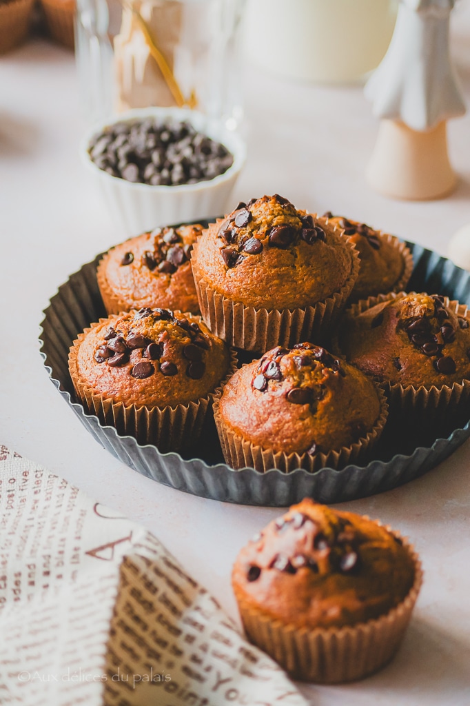 recette muffins extra moelleux banane chocolat