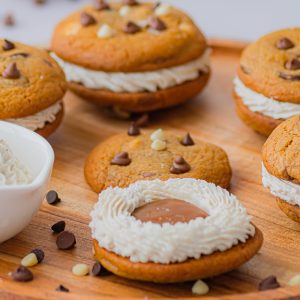 Cookies sandwich coeur caramel beurre salé