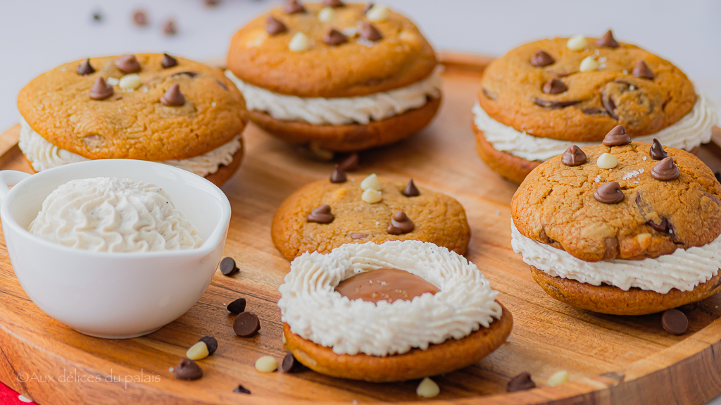 Cookies sandwich coeur caramel beurre salé