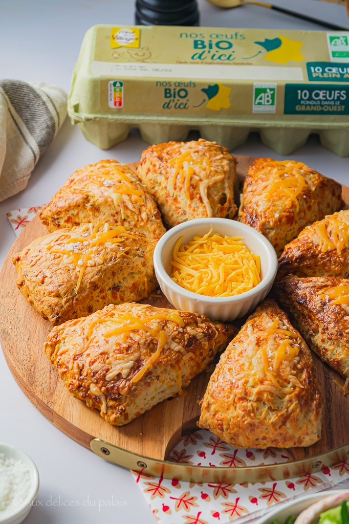 recette scones salés au cheddar