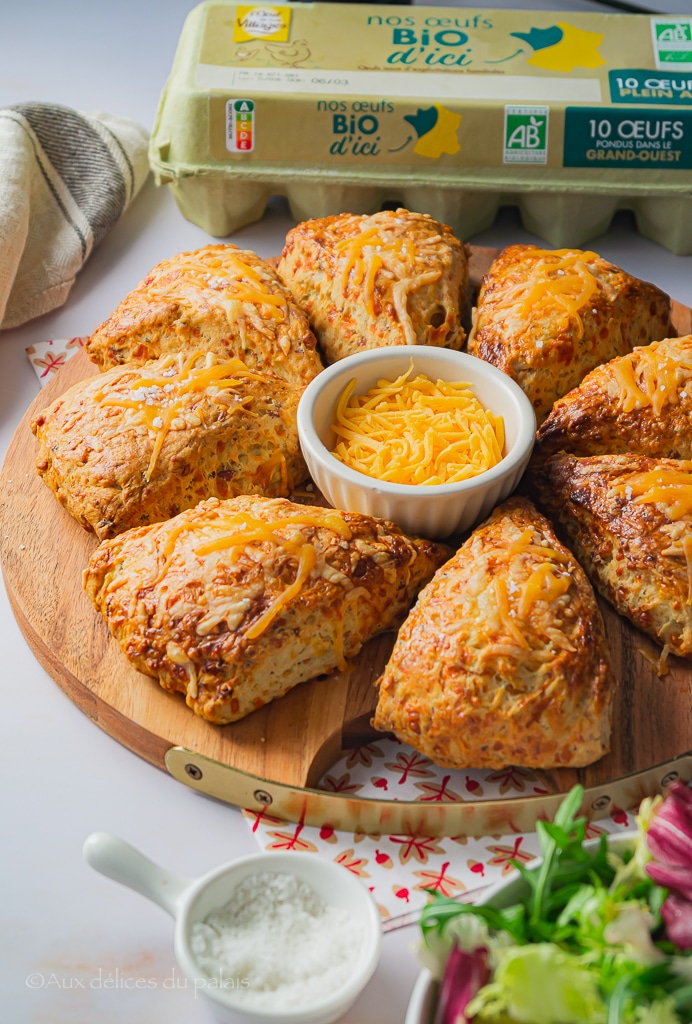 scones au lardon et cheddar