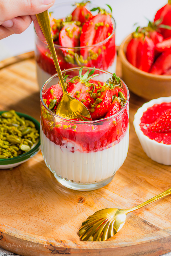 recette verrine sucrée vanille fraise