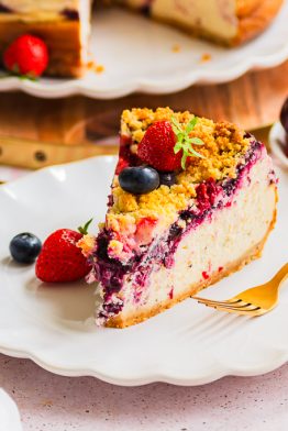 Cheesecake crumble aux fruits rouges façon IKea