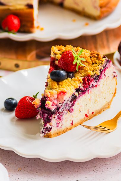 Cheesecake crumble aux fruits rouges façon IKea