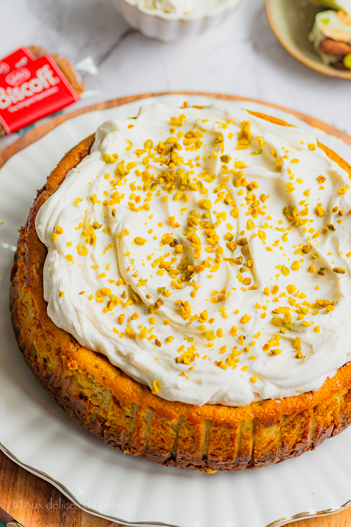 recette cheesecake à la pistache et spéculos