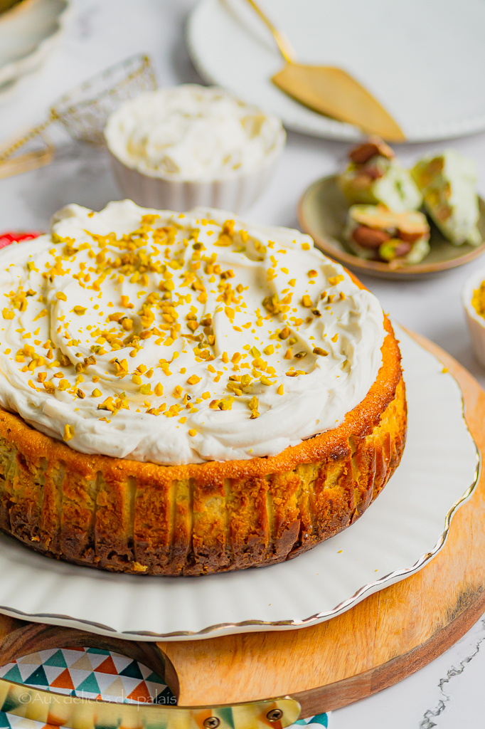 Cheesecake à la crème de nougat amande pistache