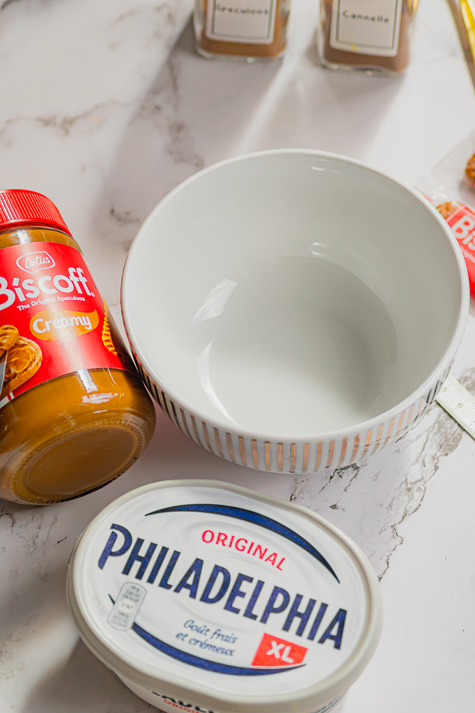 ingrédients pour le nappage cream cheese spéculos