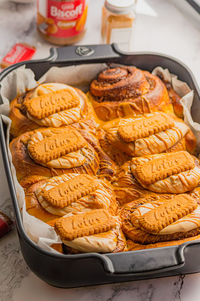 Cinnamon rolls au spéculos au glaçage cream cheese