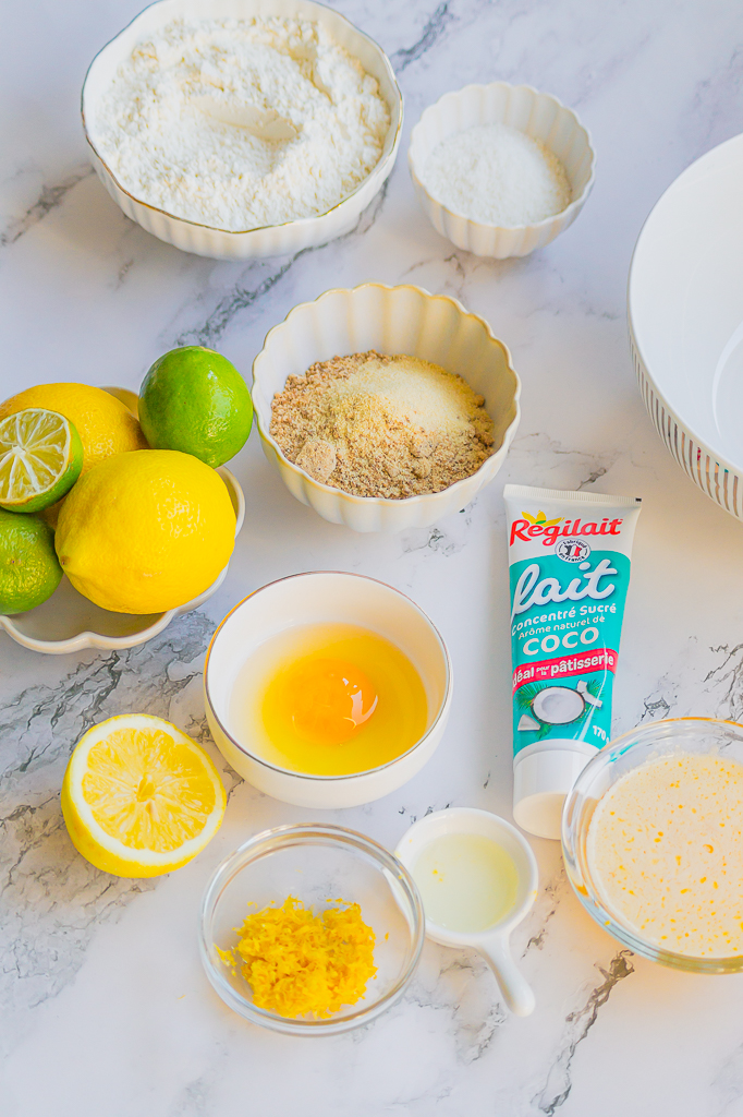 ingrédients pour la pâte à cookies