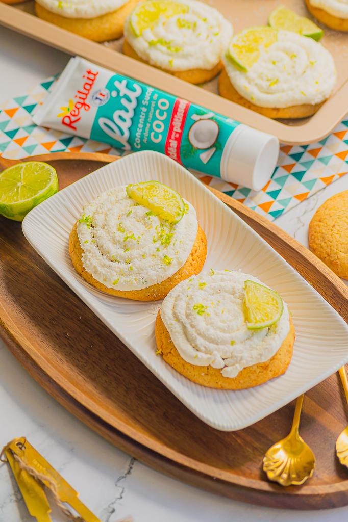 recette cookies glacé à la noix de coco et au citron vert