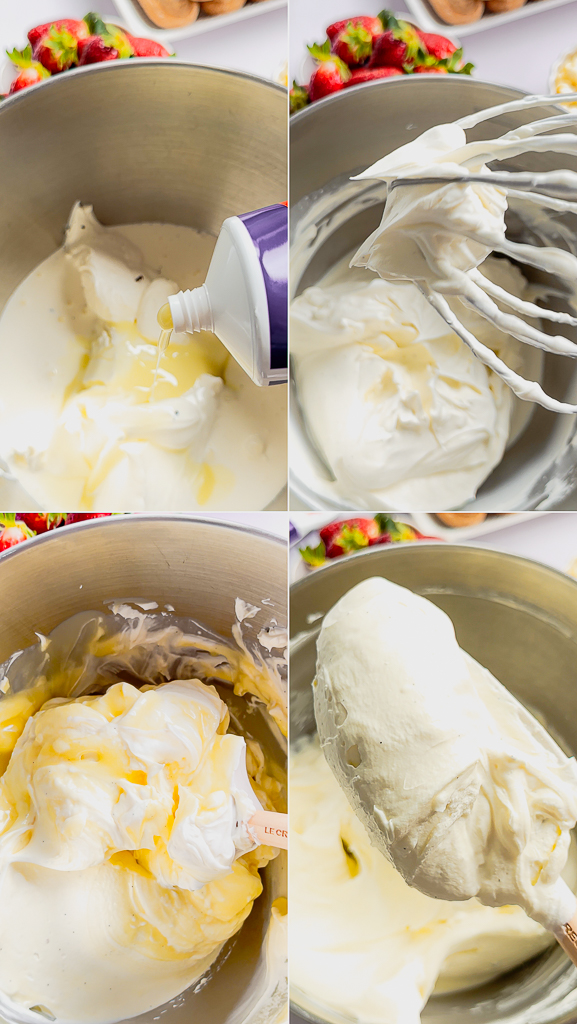 crème chantilly au mascarpone vanille et lait concentré sucré 