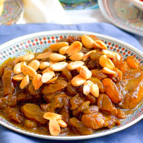 Mrouzia tajine d'agneau aux raisins secs