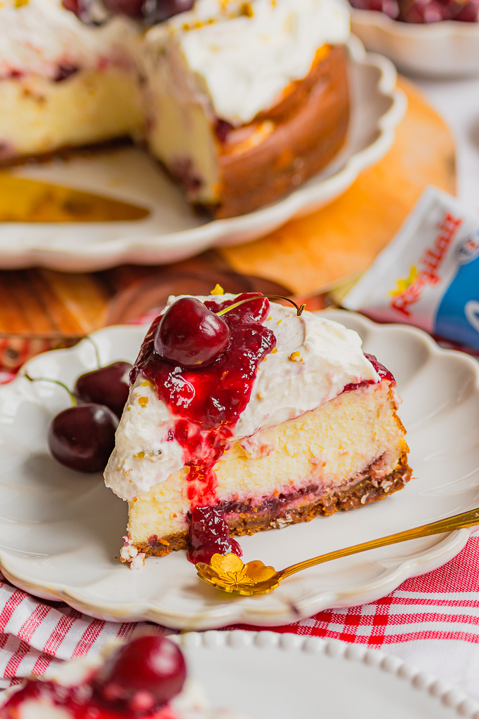 Cheesecake au coulis de cerises
