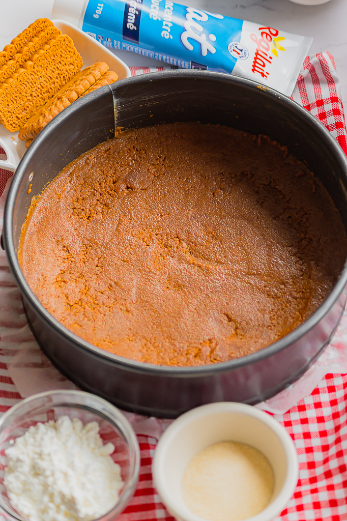 la base de spéculoos pour cheesecake