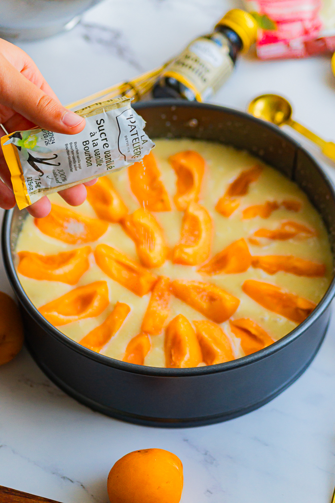Moelleux aux abricots, amandes et vanille