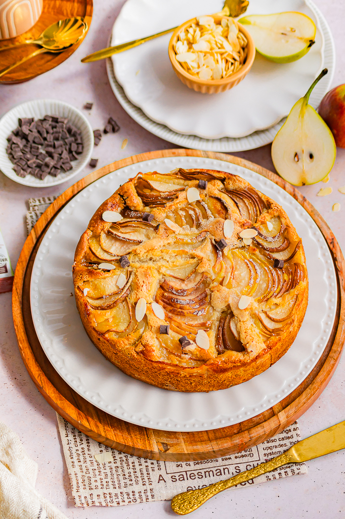 Gâteau aux poires amandes (sans oeufs)