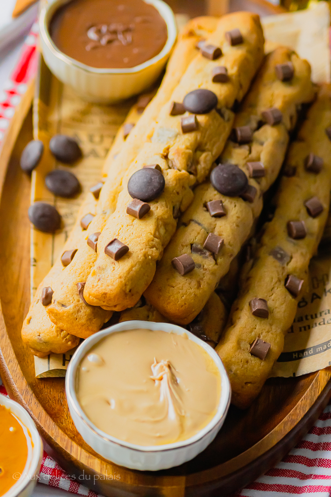 recete cookies aux pépites de chocolate sous forme de frites