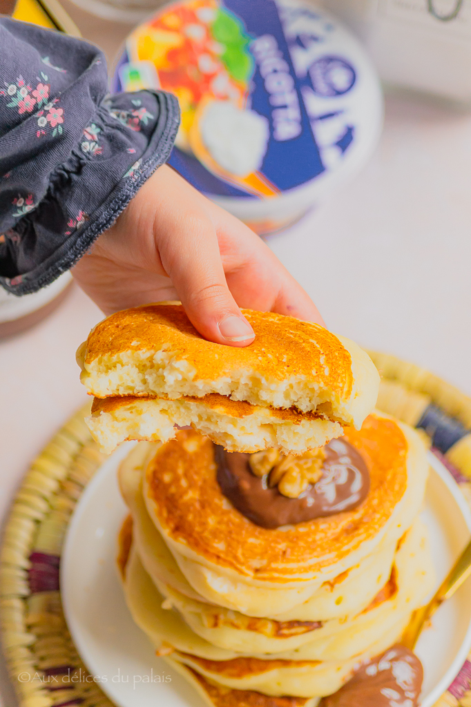 Pancakes à la ricotta et maïzena ultra moelleux