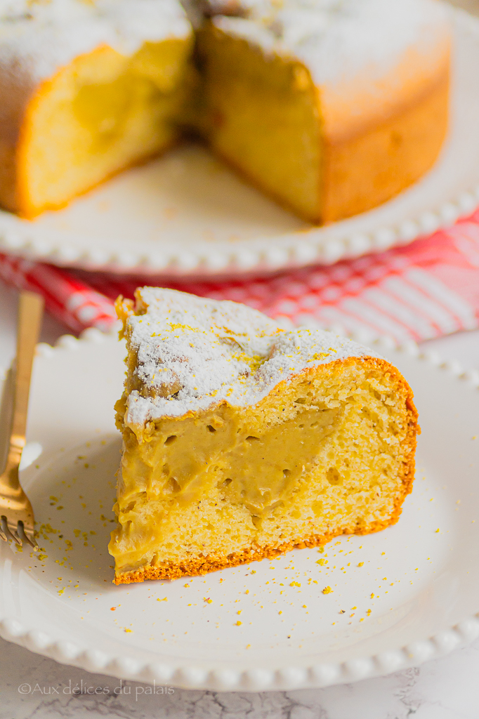 Gâteau à la crème pâtissière pistache (Torta Nua)