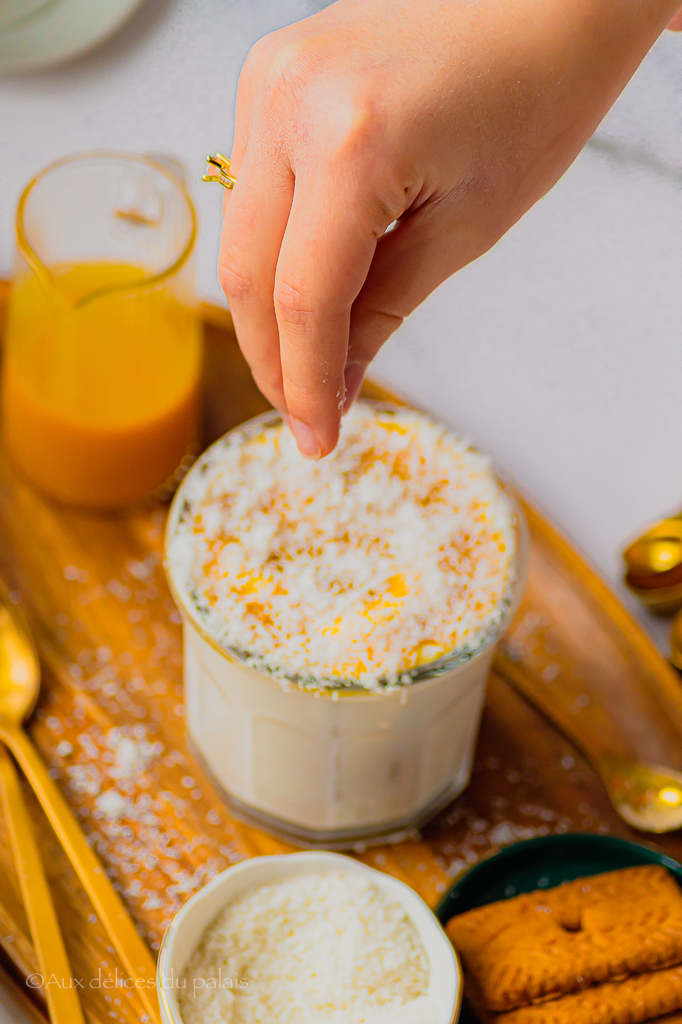 cheesecake japonais sans cuisson spéculos mangue coco