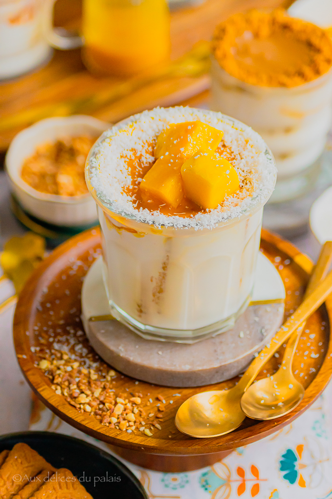 cheesecake japonais sans cuisson spéculos mangue coco