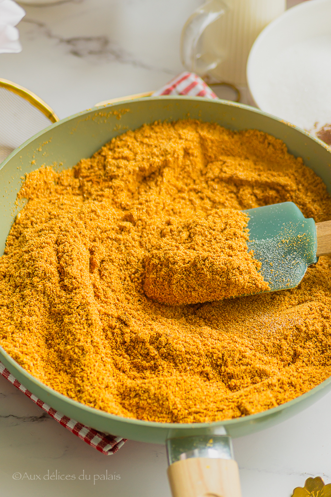 ingrédients pour Gâteau à la poudre de lait doré et crème vanille