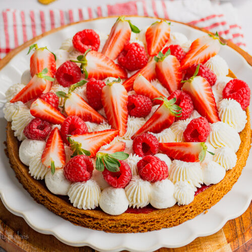 Tarte sablé breton aux fraises et framboises