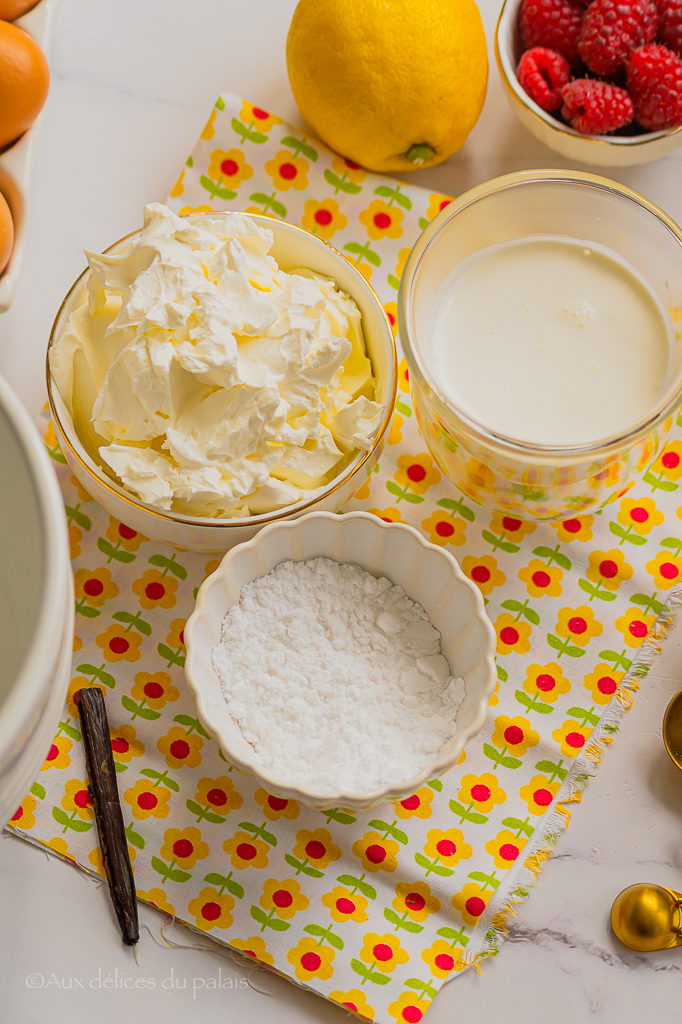 quels ingrédients pour crème mascarpone vanille 
