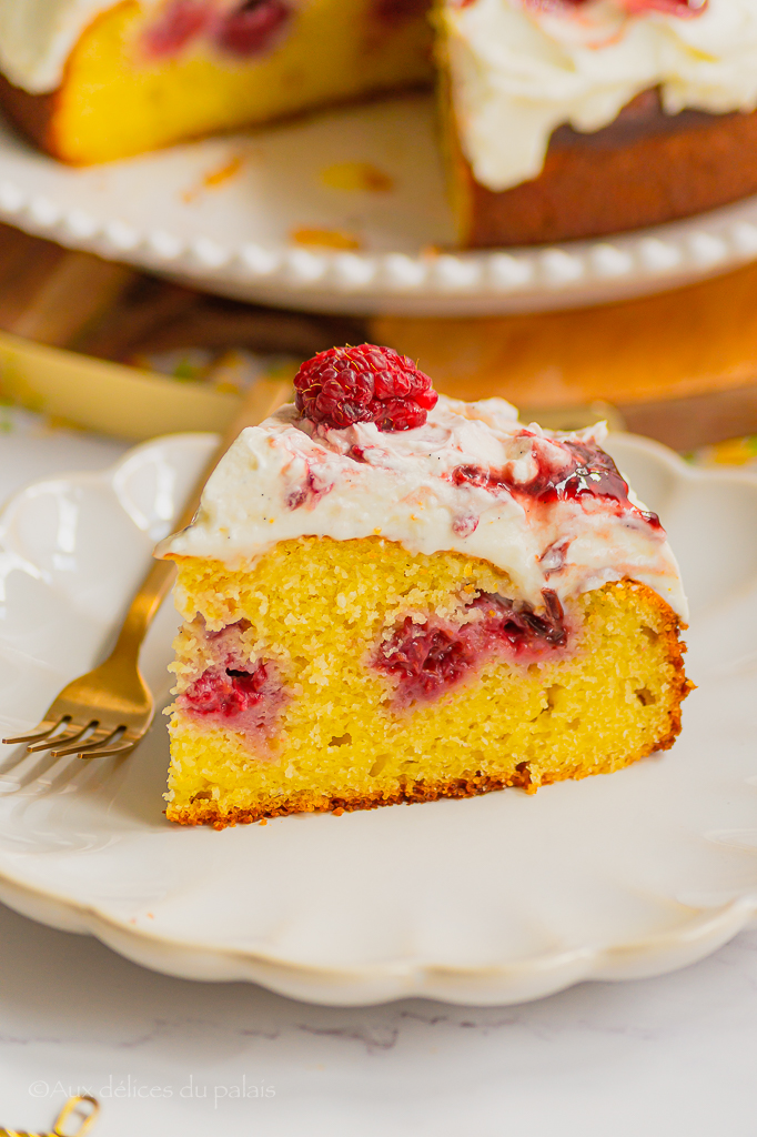 GÂTEAU FRAMBOISE, RICOTTA, AMANDE, CITRON
