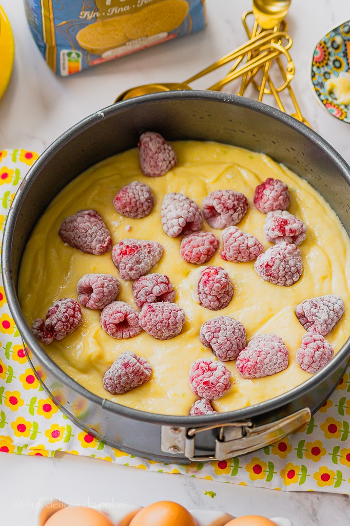 Gâteau Moelleux Ricotta, Citron Vert et Framboise