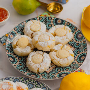 Ghriba coco à la semoule citron & chocolat blanc