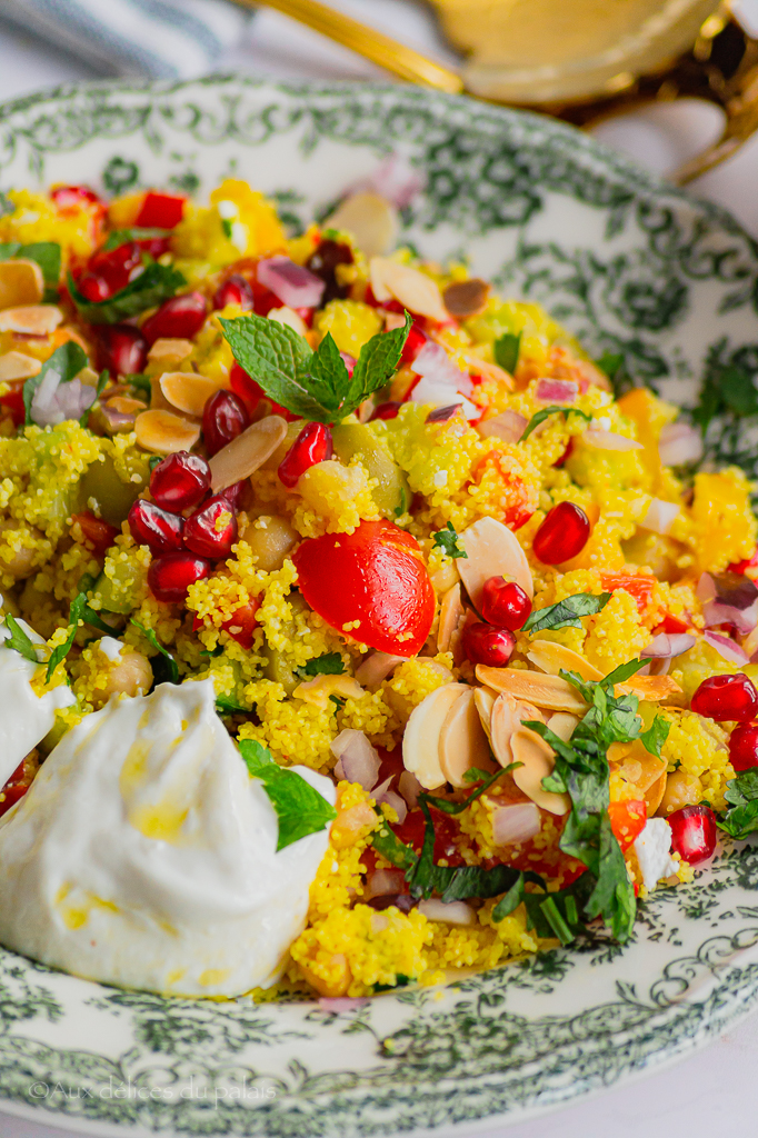 Recette salade de couscous aux pois chiches et légumes