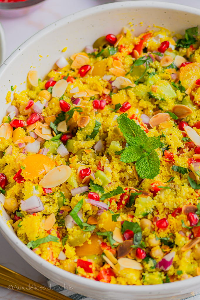 Salade de couscous méditerranéenne aux pois chiches