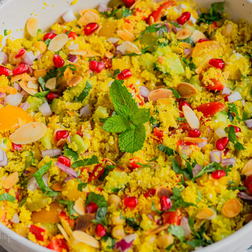 Salade de couscous méditerranéenne aux pois chiches