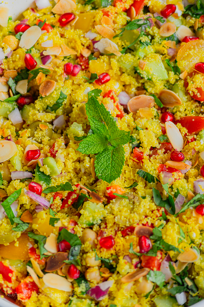Recette salade de couscous aux pois chiches et légumes